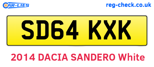 SD64KXK are the vehicle registration plates.