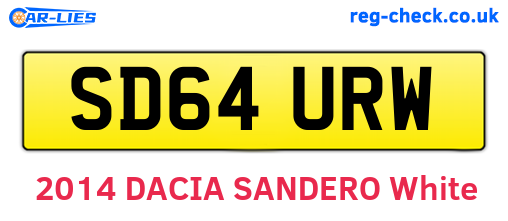 SD64URW are the vehicle registration plates.