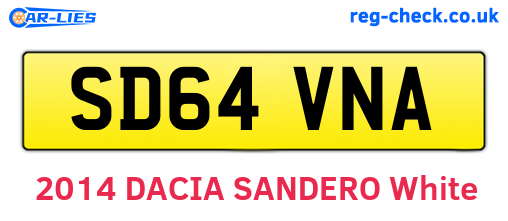 SD64VNA are the vehicle registration plates.