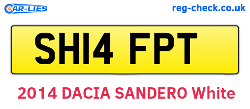 SH14FPT are the vehicle registration plates.