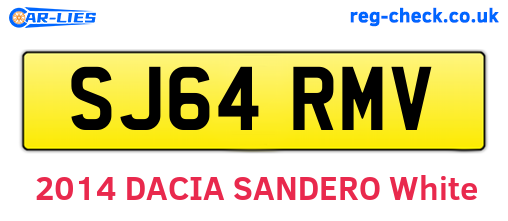 SJ64RMV are the vehicle registration plates.