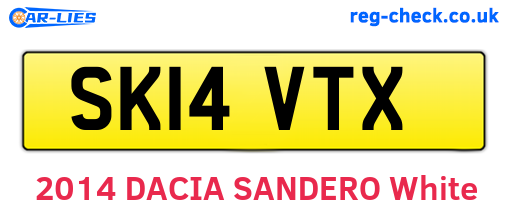 SK14VTX are the vehicle registration plates.