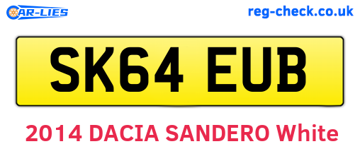 SK64EUB are the vehicle registration plates.