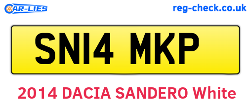SN14MKP are the vehicle registration plates.