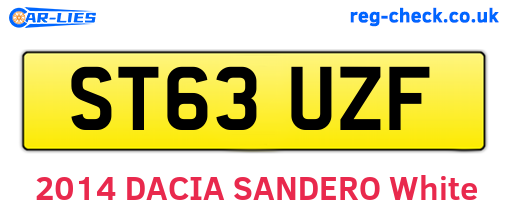 ST63UZF are the vehicle registration plates.