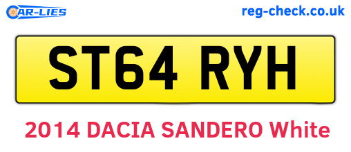 ST64RYH are the vehicle registration plates.