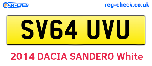 SV64UVU are the vehicle registration plates.