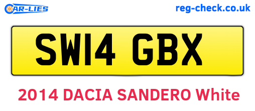 SW14GBX are the vehicle registration plates.