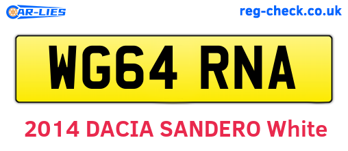 WG64RNA are the vehicle registration plates.