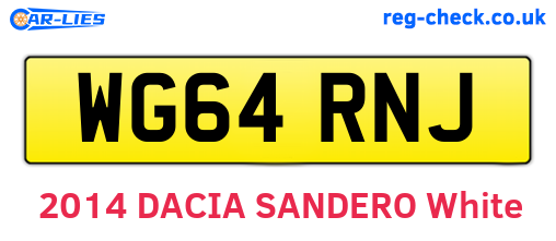 WG64RNJ are the vehicle registration plates.