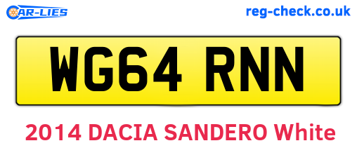 WG64RNN are the vehicle registration plates.