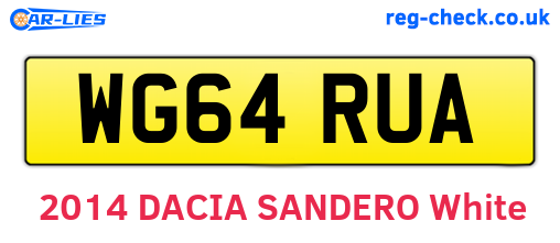 WG64RUA are the vehicle registration plates.