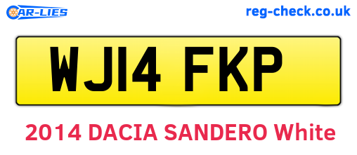 WJ14FKP are the vehicle registration plates.
