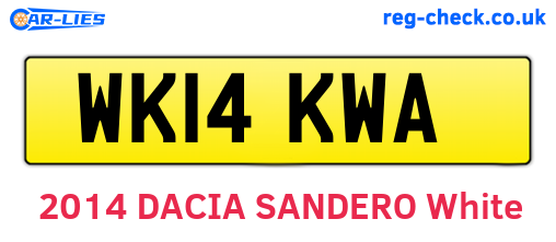 WK14KWA are the vehicle registration plates.