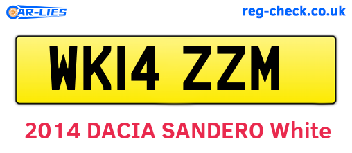 WK14ZZM are the vehicle registration plates.
