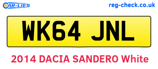 WK64JNL are the vehicle registration plates.