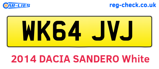 WK64JVJ are the vehicle registration plates.