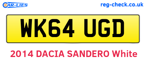 WK64UGD are the vehicle registration plates.