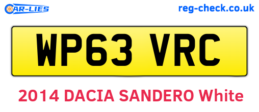 WP63VRC are the vehicle registration plates.