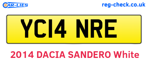 YC14NRE are the vehicle registration plates.