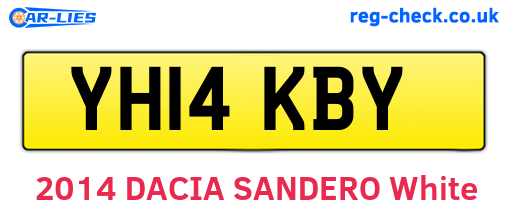 YH14KBY are the vehicle registration plates.