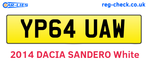 YP64UAW are the vehicle registration plates.