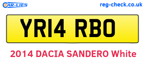 YR14RBO are the vehicle registration plates.