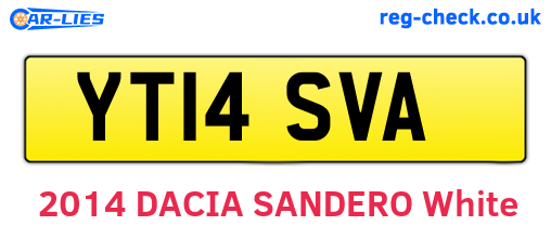 YT14SVA are the vehicle registration plates.