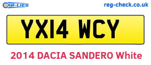 YX14WCY are the vehicle registration plates.