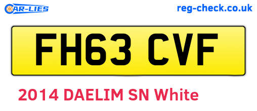FH63CVF are the vehicle registration plates.