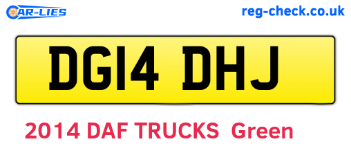 DG14DHJ are the vehicle registration plates.