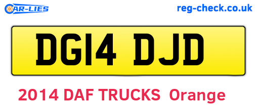 DG14DJD are the vehicle registration plates.