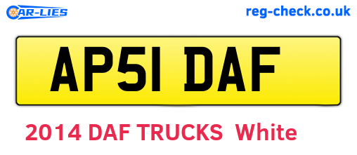 AP51DAF are the vehicle registration plates.