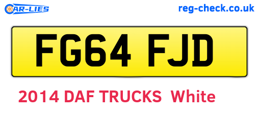 FG64FJD are the vehicle registration plates.