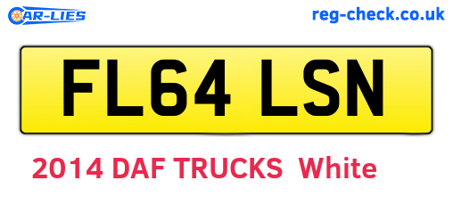 FL64LSN are the vehicle registration plates.