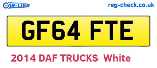 GF64FTE are the vehicle registration plates.