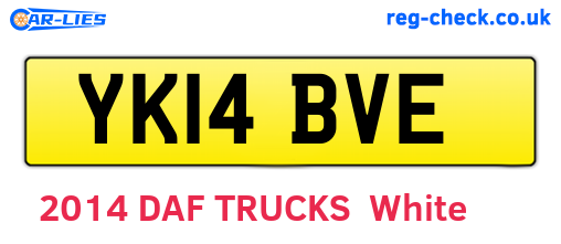 YK14BVE are the vehicle registration plates.