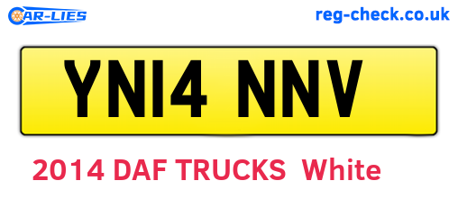 YN14NNV are the vehicle registration plates.