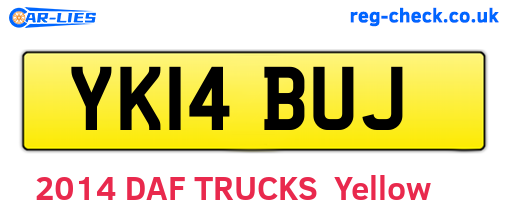 YK14BUJ are the vehicle registration plates.