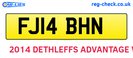 FJ14BHN are the vehicle registration plates.
