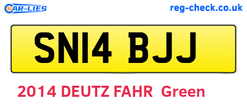 SN14BJJ are the vehicle registration plates.