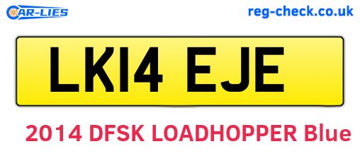 LK14EJE are the vehicle registration plates.