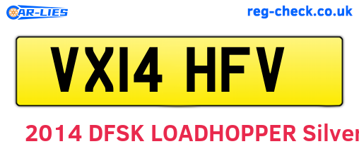 VX14HFV are the vehicle registration plates.