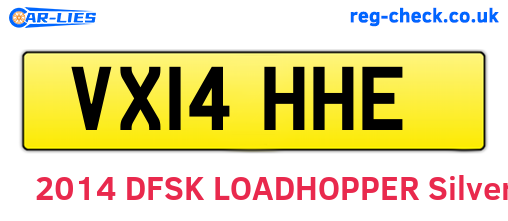 VX14HHE are the vehicle registration plates.