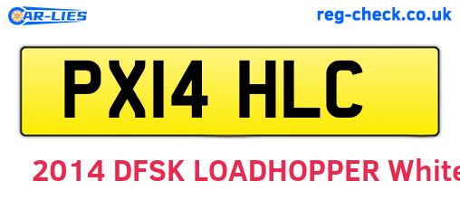 PX14HLC are the vehicle registration plates.