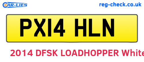 PX14HLN are the vehicle registration plates.