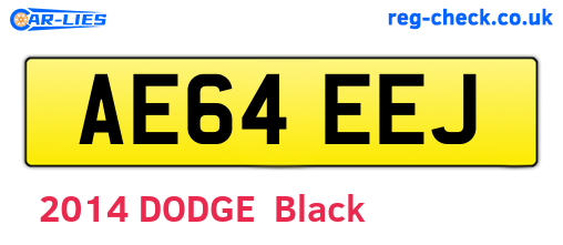 AE64EEJ are the vehicle registration plates.