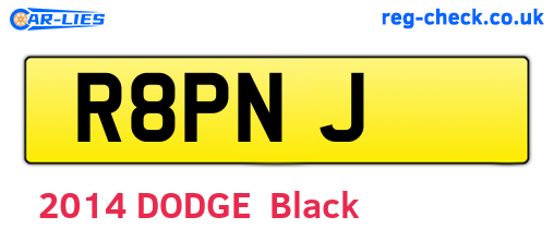 R8PNJ are the vehicle registration plates.