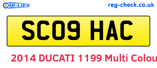 SC09HAC are the vehicle registration plates.