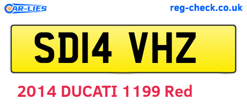 SD14VHZ are the vehicle registration plates.